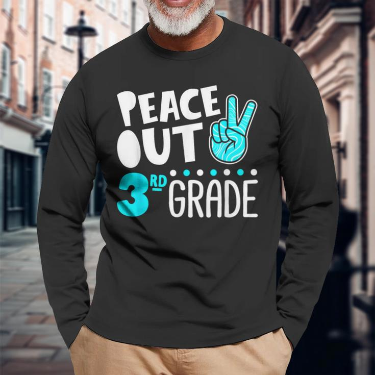 Peace Out 3Rd Grade Graduation Last Day School 2021 Long Sleeve T-Shirt T-Shirt Gifts for Old Men