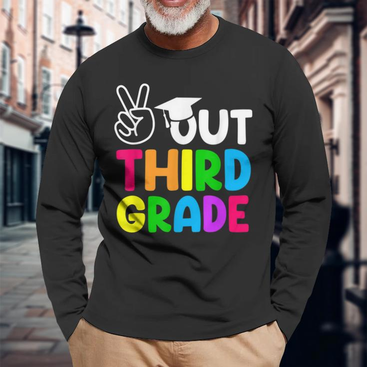 Peace Out 3Rd Grade Happy Last Day Of School Students Long Sleeve T-Shirt T-Shirt Gifts for Old Men