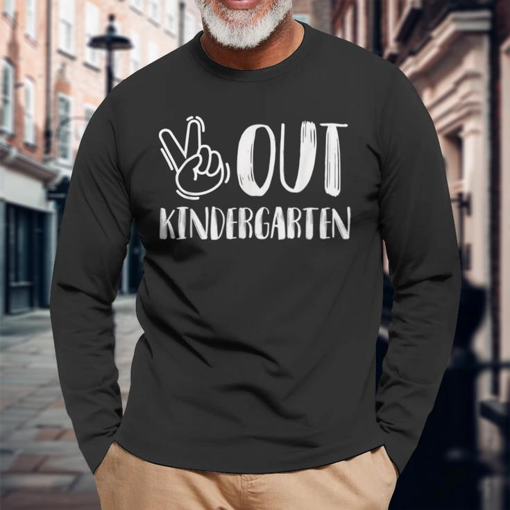 Peace Out Kindergarten Graduation Outfit Last Day Of School Long Sleeve T-Shirt T-Shirt Gifts for Old Men