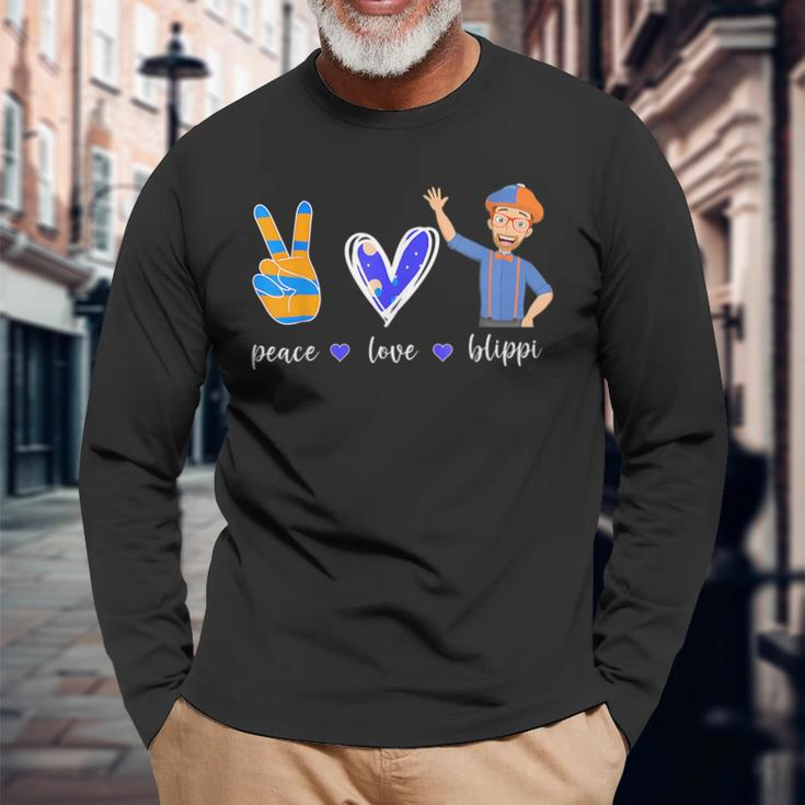 Peace Love Lover For Woman Blippis Long Sleeve T-Shirt Gifts for Old Men