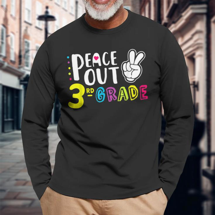 Peace Out Third Grade 3Rd Grade Graduation Long Sleeve T-Shirt T-Shirt Gifts for Old Men