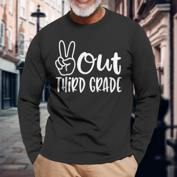 Peace Out Third Grade Last Day Of School 3Rd Grade Long Sleeve T-Shirt T-Shirt Gifts for Old Men
