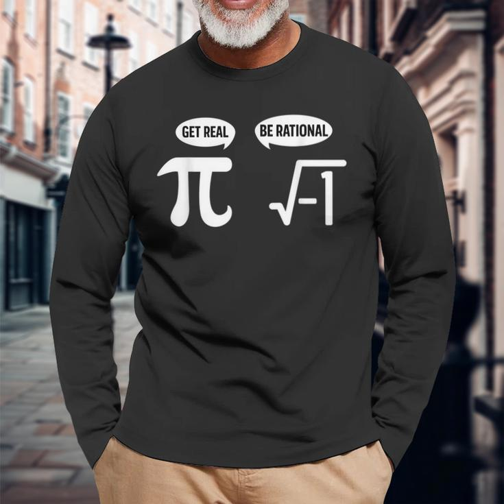 Pi Square Root Real Rational Math Nerd Geek Pi Day Pi Day Long Sleeve T-Shirt T-Shirt Gifts for Old Men