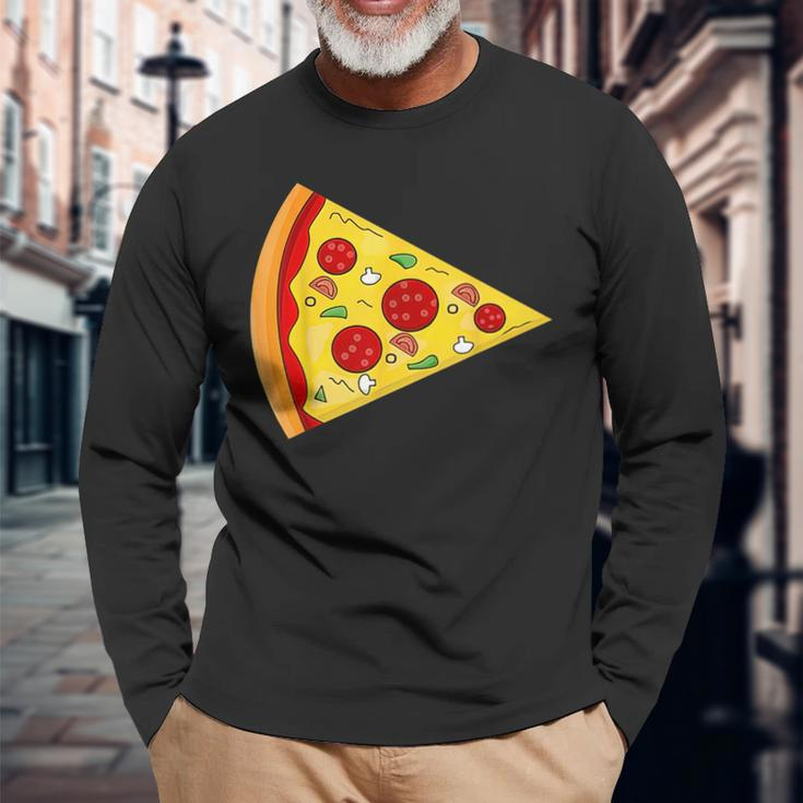Pizza Pie & Slice Dad And Son Matching Pizza Fathers Day Long Sleeve T-Shirt Gifts for Old Men