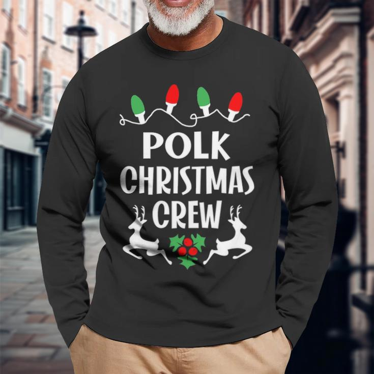 Polk Name Christmas Crew Polk Long Sleeve T-Shirt Gifts for Old Men