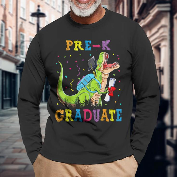 Pre K Graduate Dinosaur Trex Pre K Graduation Long Sleeve T-Shirt T-Shirt Gifts for Old Men