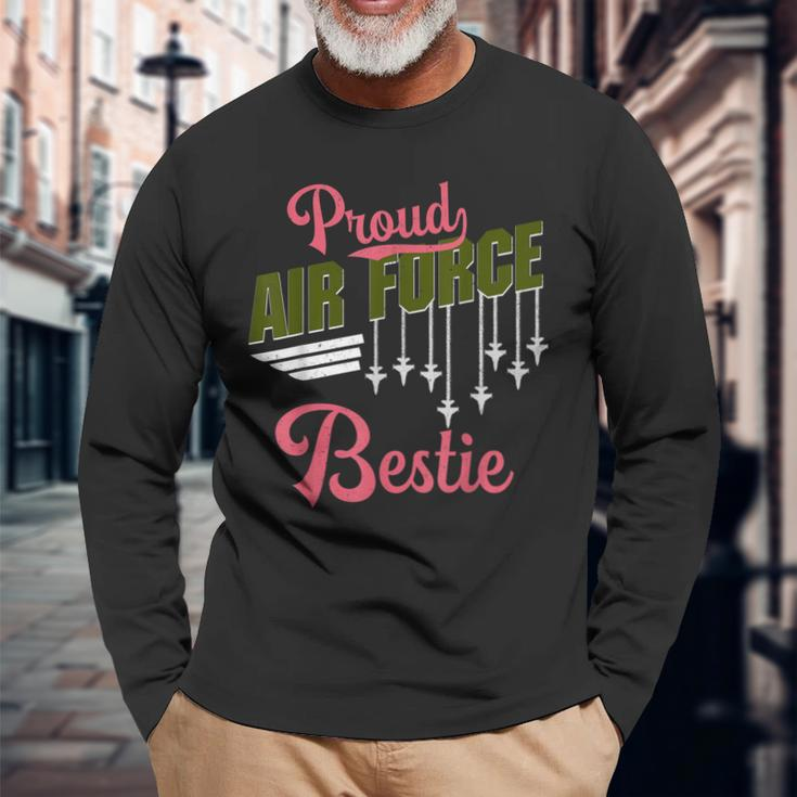 Proud Air Force Bestie Best Friend Pride Military Long Sleeve T-Shirt T-Shirt Gifts for Old Men