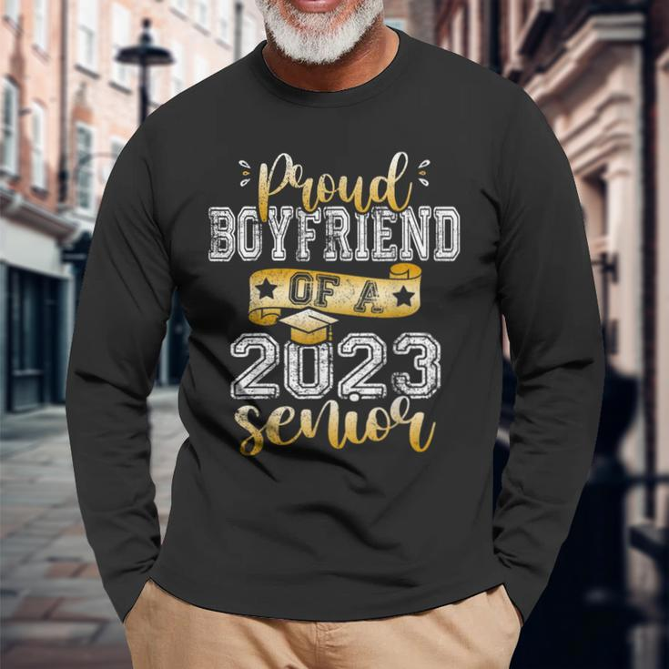 Proud Boyfriend Of A 2023 Senior Class Of 2023 Graduate Long Sleeve T-Shirt T-Shirt Gifts for Old Men