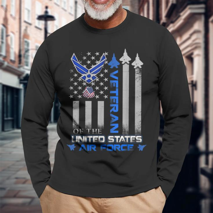 Proud Veteran Of The United States Us Air Force Usaf Long Sleeve T-Shirt Gifts for Old Men