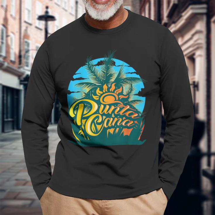 Punta Cana Cool Dainty Beach Lovers Long Sleeve T-Shirt Gifts for Old Men