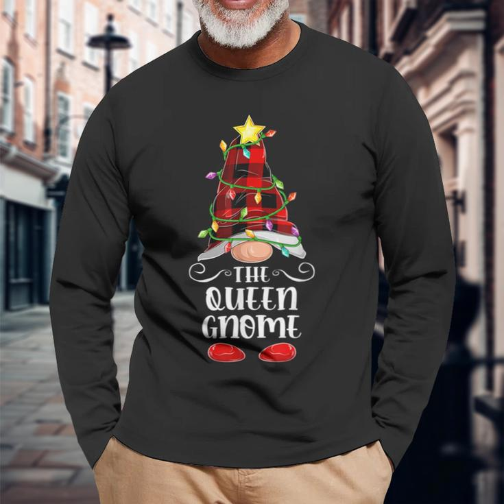 The Queen Gnome Matching Family Group Christmas Gnome Long Sleeve T-Shirt Gifts for Old Men