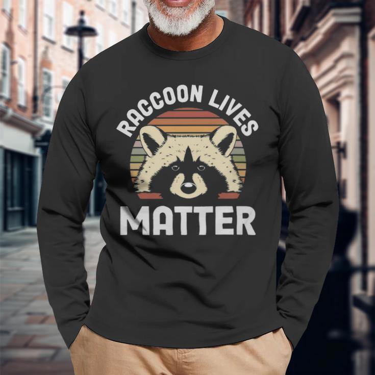 Raccoon Lives Matter Raccoon Raccoon Lives Matter Raccoon Long Sleeve T-Shirt Gifts for Old Men