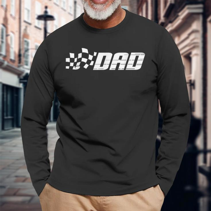 Racing Birthday Party Matching Family Race Car Pit Crew Dad Long Sleeve Gifts for Old Men