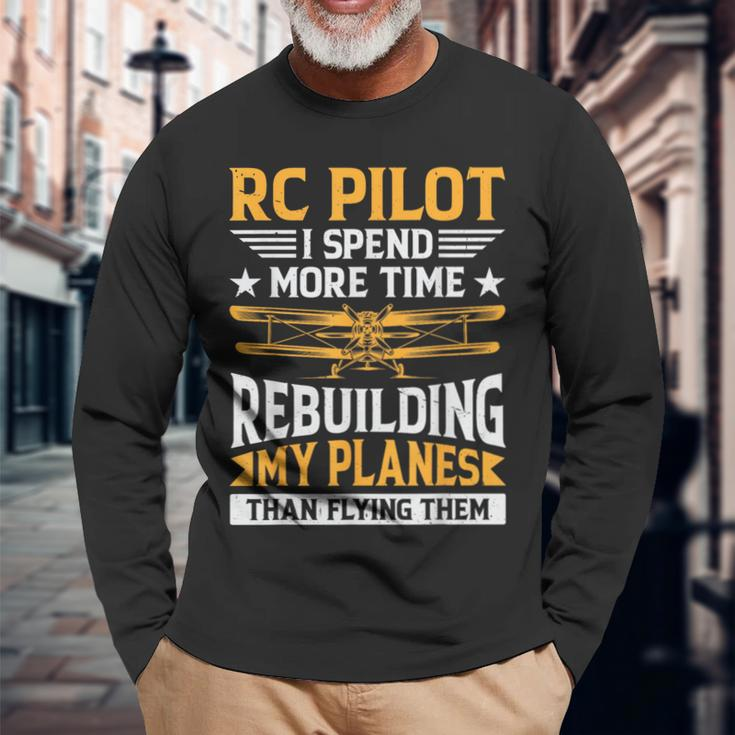 Radio Controlled Planes Rc Plane Pilot Glider Rc Airplane Long Sleeve T-Shirt T-Shirt Gifts for Old Men