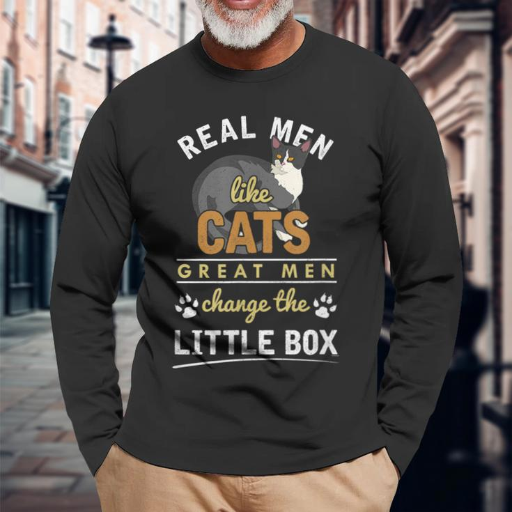 Real Like Cats Pets Cat Dad Long Sleeve T-Shirt T-Shirt Gifts for Old Men