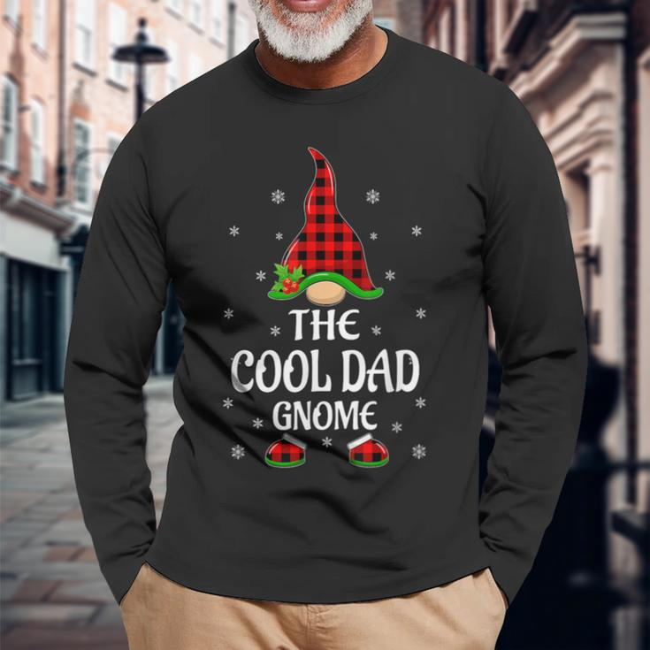 Red Buffalo Plaid Matching The Cool Dad Gnome Christmas Long Sleeve T-Shirt T-Shirt Gifts for Old Men