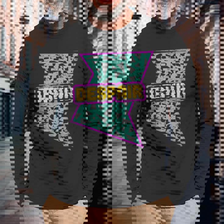 Retro 90S Despair Vaporwave Aesthetics Long Sleeve T-Shirt Gifts for Old Men