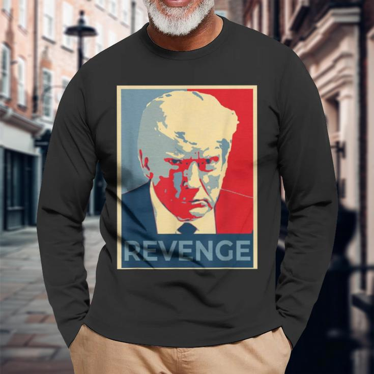 Retro Donald Trump Revenge Long Sleeve T-Shirt Gifts for Old Men