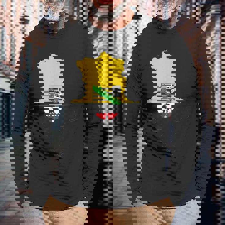 Saxony-Anhalt Flag German Region Long Sleeve T-Shirt Gifts for Old Men