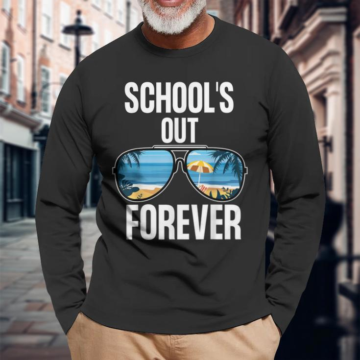 Schools Out Forever Senior 2021 Last Day Of School Long Sleeve T-Shirt T-Shirt Gifts for Old Men