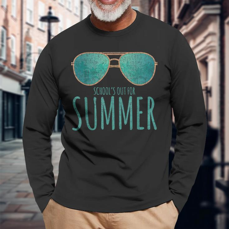 Schools Out Of Summer Happy Last Day Of School Vacation Long Sleeve T-Shirt T-Shirt Gifts for Old Men