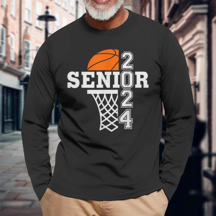 Senior Class Of 2024 Basketball Seniors Back To School Long Sleeve T-Shirt T-Shirt Gifts for Old Men