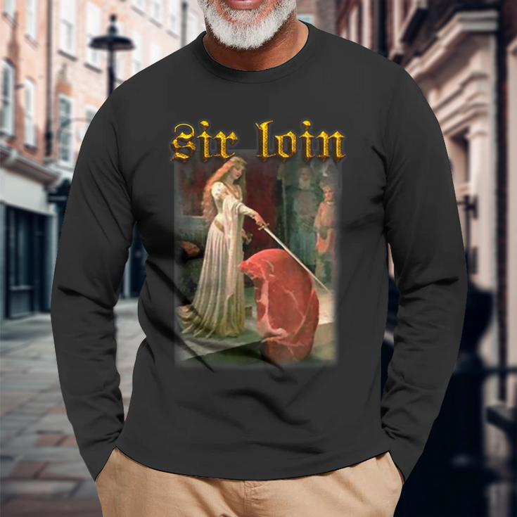 Sir Loin Sirloin Steak Long Sleeve T-Shirt Gifts for Old Men