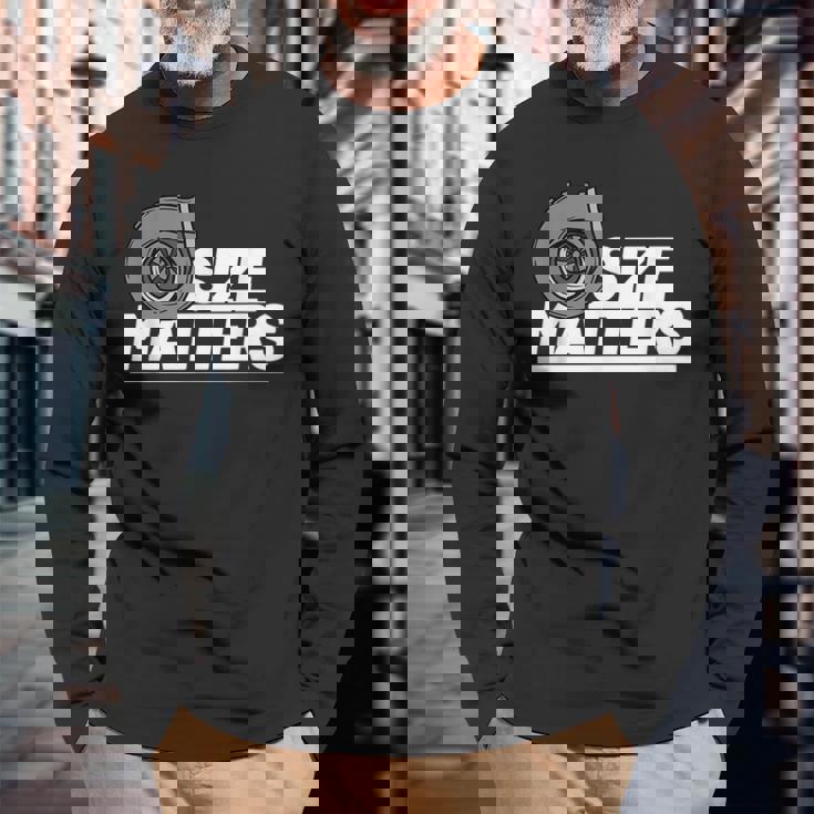 Size Matters Turbo For Car Show Long Sleeve T-Shirt T-Shirt Gifts for Old Men