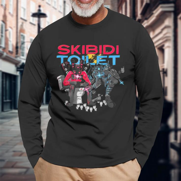 Skibidi Toilet Cameraman Speakerman Tvman Long Sleeve T-Shirt Gifts for Old Men