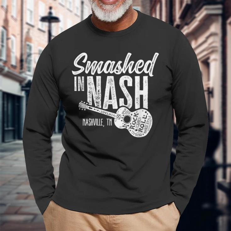 Smashed In Nash Drinking Party Long Sleeve T-Shirt Gifts for Old Men