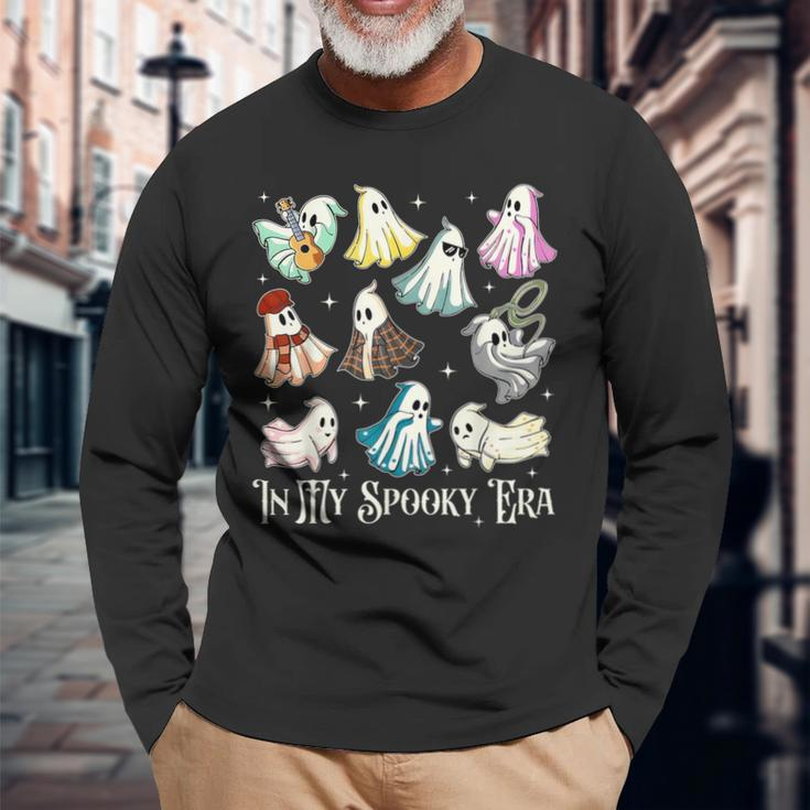 In My Spooky Era Music Lover Cute Ghost Halloween Costume Long Sleeve T-Shirt Gifts for Old Men