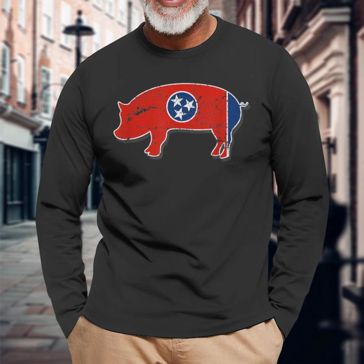 State Of Tennessee Barbecue Pig Hog Bbq Competition Long Sleeve T-Shirt Gifts for Old Men