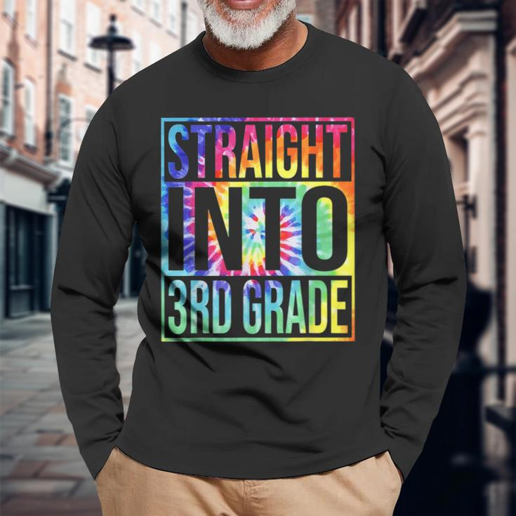 Straight Into 3Rd Grade First Day Of School Back To School Long Sleeve T-Shirt T-Shirt Gifts for Old Men