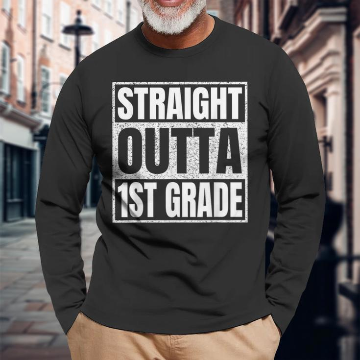 Straight Outta 1St Grade School Graduation Class Of 2023 Long Sleeve T-Shirt T-Shirt Gifts for Old Men