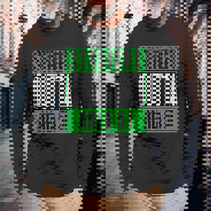 Straight Outta Area 51 Storm Area 51 Event Long Sleeve T-Shirt T-Shirt Gifts for Old Men