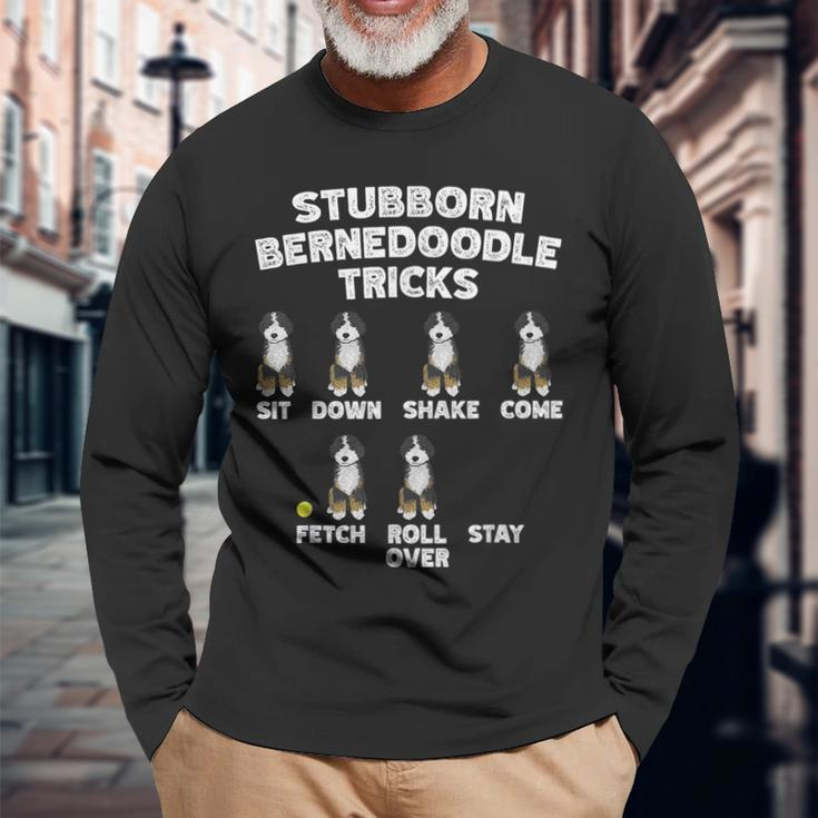 Stubborn Bernedoodle Tricks Bernedoodle Dog Long Sleeve Gifts for Old Men