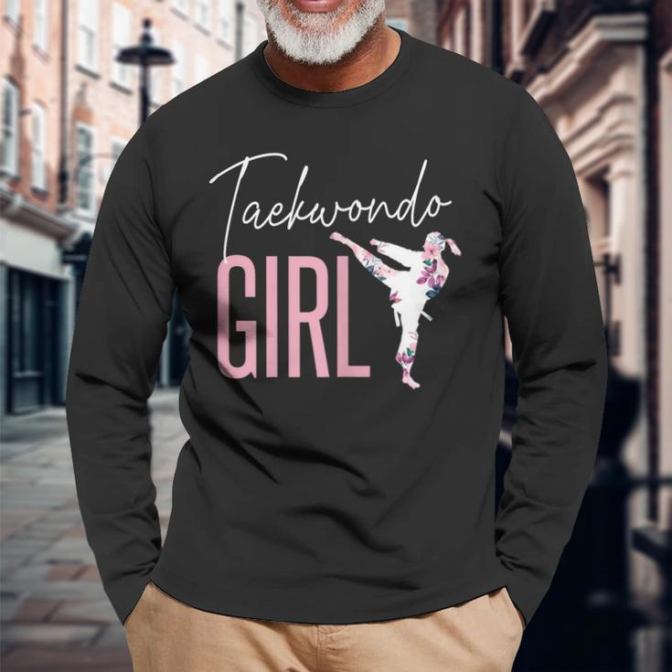 Taekwondo Taekwondo Girl Martial Arts Taekwondoin Long Sleeve T-Shirt Gifts for Old Men