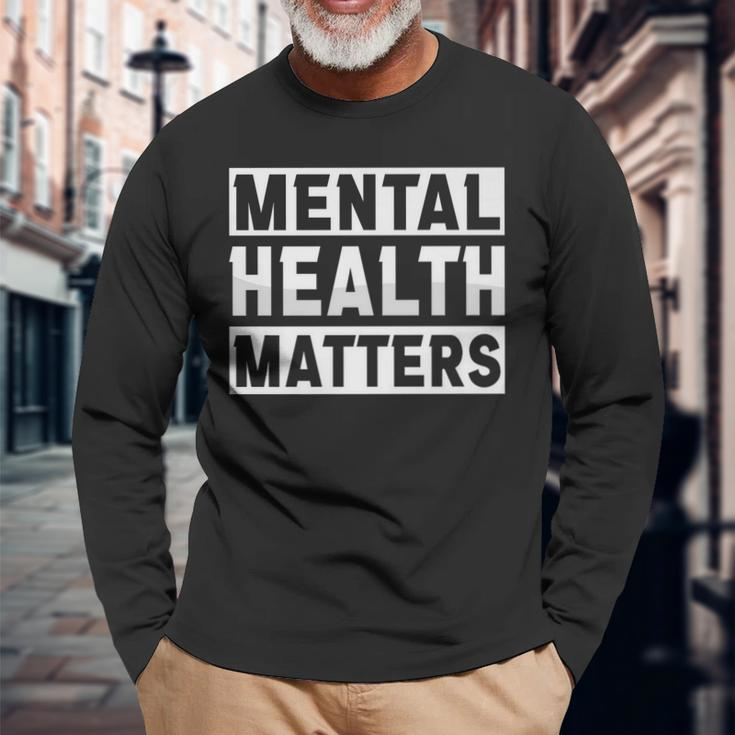 Mental Health Awareness Matters Fight The Stigma Long Sleeve T-Shirt T-Shirt Gifts for Old Men