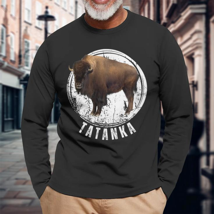 Tatanka Buffalo Bison Tatanka Animal Long Sleeve T-Shirt Gifts for Old Men
