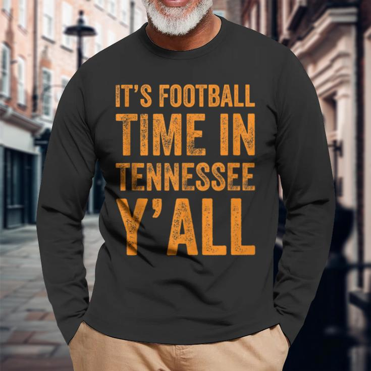 Tennessee Football It's Football Time In Tennessee Yall Vol Long Sleeve Gifts for Old Men