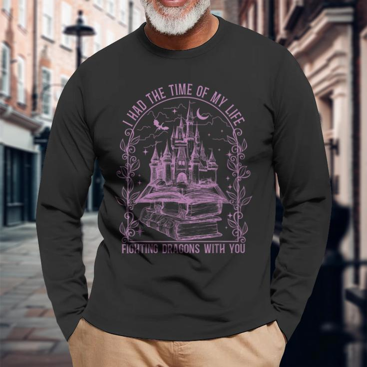 I Had The Time Of My Life Fighting Dragons With You Retro Long Sleeve T-Shirt Gifts for Old Men
