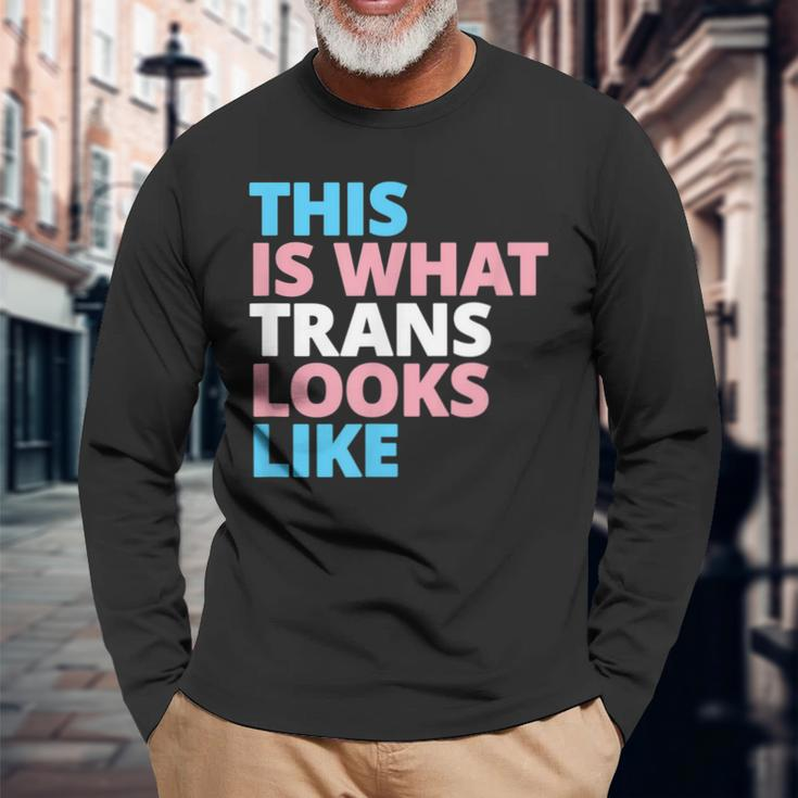 This Is What Trans Looks Like Lgbt Transgender Pride Long Sleeve T-Shirt Gifts for Old Men