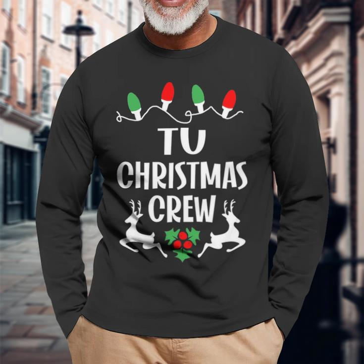 Tu Name Christmas Crew Tu Long Sleeve T-Shirt Gifts for Old Men