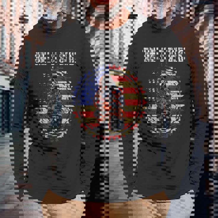 Tunnel To Towers America Flag Inserts Long Sleeve T-Shirt Gifts for Old Men