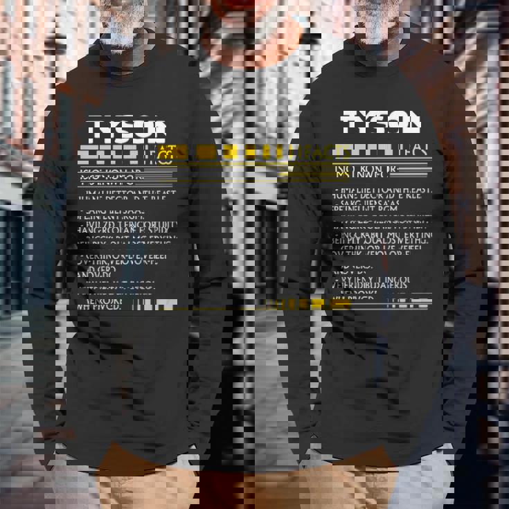 Tyson Name Tyson Facts V3 Long Sleeve T-Shirt Gifts for Old Men