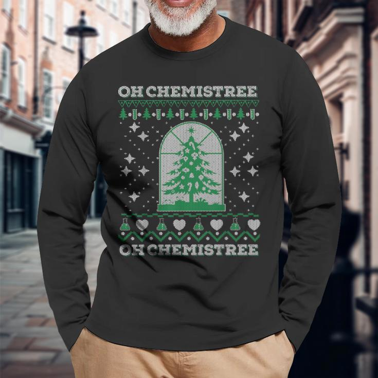 Ugly Christmas Sweater Chemistry Oh Chemistree Long Sleeve T-Shirt Gifts for Old Men