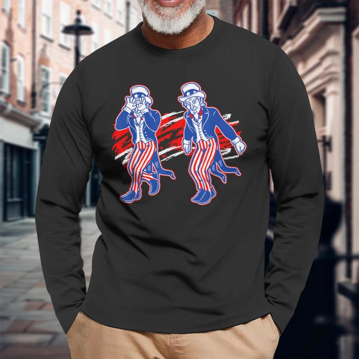 Uncle Sam Griddy 4Th Of July Independence Day Long Sleeve T-Shirt T-Shirt Gifts for Old Men