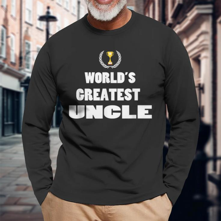For Uncles Idea New Uncle Worlds Greatest Long Sleeve T-Shirt T-Shirt Gifts for Old Men