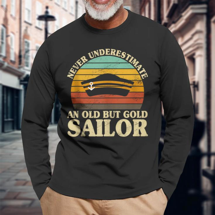 Never Underestimate An Old Sailor Nautical Sailing Sailboat Long