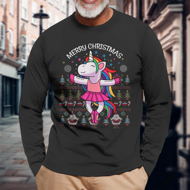 Unicorn Ugly Christmas Sweater For X-Mas Long Sleeve T-Shirt Gifts for Old Men